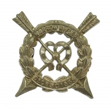 Harrow School (Harrow Rifles) O.T.C. White Metal Cap Badge