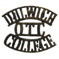 Dulwich College O.T.C. (DULWICH/O.T.C./COLLEGE) Blackened Brass Shoulder Title