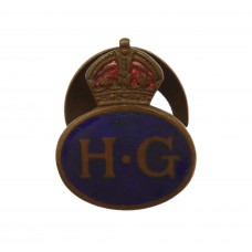 WW2 Home Guard (H.G.) Enamelled Lapel Badge - King's Crown