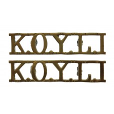 Pair of King's Own Yorkshire Light Infantry (K.O.Y.L.I.) Shoulder Titles