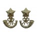 Pair of Cameronians (Scottish Rifles) White Metal Collar Badges