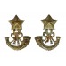 Pair of Cameronians (Scottish Rifles) White Metal Collar Badges