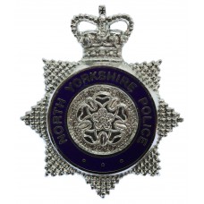 North Yorkshire Police Senior Officer's Enamelled Cap Badge - Queen's Crown