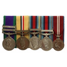 CSM (Air Operations Iraq, Northern Ireland), Iraq, OSM Afghanistan, OSM Iraq & Syria (Op Shader) and Diamond Jubilee Medal Group of Five - Sgt. G. Campbell, RAF Regiment