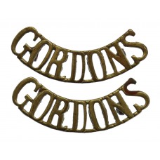 Pair of Gordon Highlanders (GORDONS) Shoulder Title