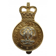 7th Queen's Own Hussars Anodised (Staybrite) Cap Badge