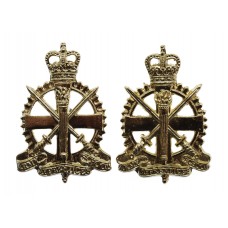 Pair of Army Apprentices School Anodised (Staybrite) Collar Badge
