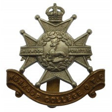 Worksop College O.T.C. Cap Badge - King's Crown