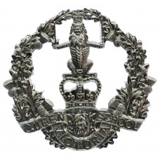 Queen Victoria School, Dunblane Anodised (Staybrite) Cap Badge - Queen's Crown