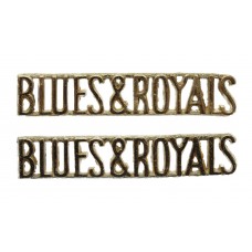 Pair of Blues & Royals (BLUES & ROYALS) Anodised (Staybrite) Shoulder Titles