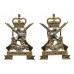 Pair of Kent & County of London Yeomanry (Sharpshooters) Anodised (Staybrite) Collar Badges