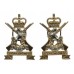 Pair of Kent & County of London Yeomanry (Sharpshooters) Anodised (Staybrite) Collar Badges