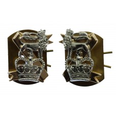 Pair of Light Dragoons Anodised (Staybrite) Collar Badges