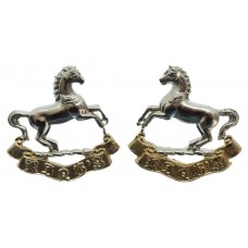 Pair of King's (Liverpool) Regiment Anodised (Staybright) Collar Badges