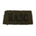 Royal Army Service Corps (RASC) Cloth Slip On Shoulder Title