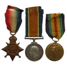 WW1 1914 Mons Star Medal Trio - Sjt. F.W. Ray, Lancashire Fusilie