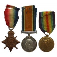 WW1 1914 Mons Star Medal Trio - Sjt. F.W. Ray, Lancashire Fusiliers / Machine Gun Corps - Killed In Action