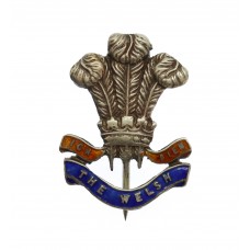 Welsh Regiment Sterling Silver & Enamel Sweetheart Brooch