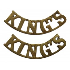 Pair of King's (Liverpool) Regiment (KING'S) Shoulder Titles 