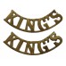 Pair of King's (Liverpool) Regiment (KING'S) Shoulder Titles 