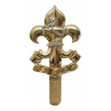 The King's Regiment Anodised (Staybrite) Cap Badge