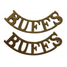 Pair of The Buffs East Kent Regiment (BUFFS) Shoulder Titles