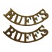 Pair of The Buffs East Kent Regiment (BUFFS) Shoulder Titles