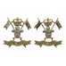 Pair of 9th/12th Royal Lancers Anodised (Staybrite) Collar Badges