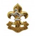 King's Regiment Officer's Gilt Cap Badge