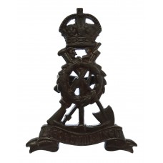 Pioneer Corps Officer's Service Dress Cap Badge - King's Crown