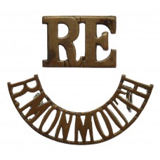 Royal Monmouthshire Royal Engineers (R.E./R.MONMOUTH) Shoulder Title