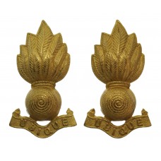 Pair of Royal Engineers Officer's Gilt Collar Badges
