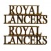 Pair of Royal Lancers (ROYAL/LANCERS) Shoulder Titles