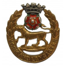 York & Lancaster Regiment Officer's Enamelled Cap Badge