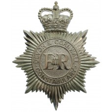 Devon & Cornwall Constabulary Helmet Plate - Queen's Crown