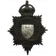 Norfolk Constabulary Black Helmet Plate - King's Crown