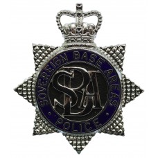 Sovereign Base Areas Police, Cyprus Enamelled Cap Badge - Queen's Crown