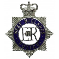 West Midlands Police Senior Officer's Enamelled Cap Badge - Queen's Crown