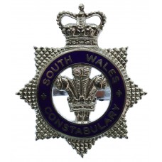 South Wales Constabulary Senior Officer's Enamelled Cap Badge - Queen's Crown