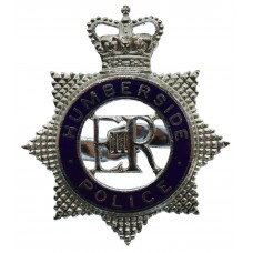 Humberside Police Senior Officer's Enamelled Cap Badge - Queen's Crown