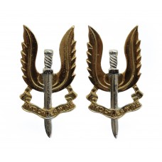 Pair of Special Air Service (SAS) Anodised (Staybrite) Collar Bad
