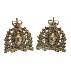 Pair of Royal Canadian Mounted Police (RCMP) Anodised (Staybrite) Collar Badges