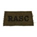 Royal Army Service Corps (RASC) Cloth Slip On Shoulder Title