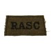 Royal Army Service Corps (RASC) Cloth Slip On Shoulder Title