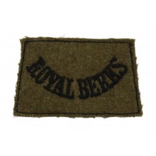 Royal Berkshire Regiment (ROYAL BERKS) Cloth Slip On Shoulder Title