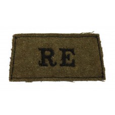 Royal Engineers (R.E.) Cloth Slip On Shoulder Title