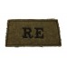 Royal Engineers (R.E.) Cloth Slip On Shoulder Title