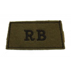 Rifle Brigade (RB) Cloth Slip On Shoulder Title