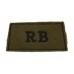 Rifle Brigade (RB) Cloth Slip On Shoulder Title