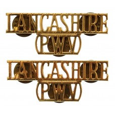 Pair of Lancashire Regiment (LANCASHIRE/PWV) Shoulder Titles